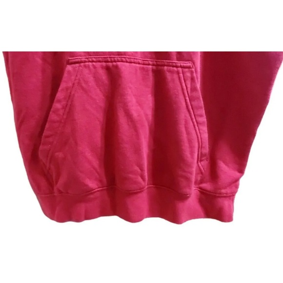 Nike L 5/$15 XL 1X 2x too Hoodie cowl Red Kangaroo Pocket Sweatshirt DISTRESSED - Picture 3 of 10